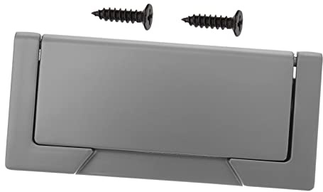 Tofficu Versenkter Griff aus Zinklegierung, 64mm Lochabstand, Grau | Schränke und Schubladen, Glatte Oberfläche, Angenehme Haptik, Flache Bauform