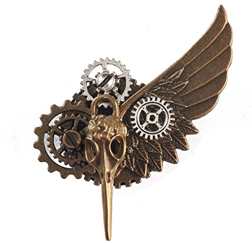 Steampunk-Brosche, Anstecknadel, Retro-Brosche, Gothic, für Damen