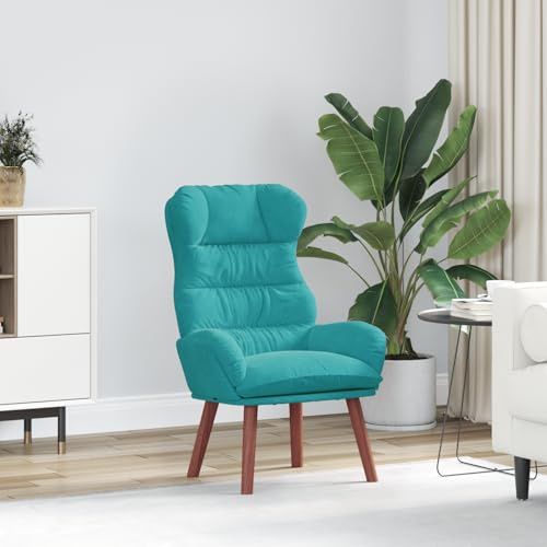 Qnhdfrt Moderner Türkis Samt Relaxsessel mit Ergonomischem Design Gepolsterten Armlehnen und Fleckenbeständigem Stoff für Wohnzimmer Schlafzimmer und Büro Indoor