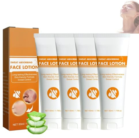 Antitranspirant Gesicht Lotion,AntitranspirantStarkes Schwitzen,Deocreme Für alle Hauttypen,Anti Transpirant für Damen und Herren,Wirkt Effektiv Deo Creme für Männer und Frauen(4 Stück)