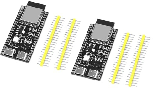 Ulegqin ESP32 S3 ESP-S3-Devkitc-1 mit N16R8 Mainboards ESP32 S3 EntwicklungBoards mit WiFi, Bluetooth 5.0 16M Externe Flash-Erweiterung 8M PSRAM Typ-C Schnittstelle Kompatibel mit Arduino(2 Stück)