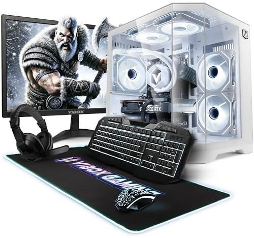 Vibox IV-780 Gaming PC Bundle • AMD Ryzen 7 9700X 8-Core • Nvidia RTX 5060 Ti 8GB • 16GB RAM • 1TB SSD • Windows 11 • 23 Monitor • WiFi