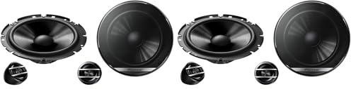 PIONEER Auto 2-Wege Lautsprecher/Boxen Kompo TS-G170c -170mm/17cm - 300 Watt, schwarz (Packung mit 2)
