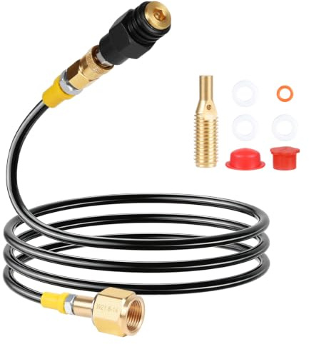 LALAGO CO2 Adapter TR21-4 für SODASTREAM DU QUICK CONNECT QC, Art und Terra | Wassersprudler Externer Schlauch-Adapter, CO2 Adapter-Hochdruckschlauch für DUO Flasche Quick Connect CO2-Zylinder