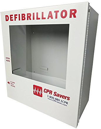 CPR Savers Surface Mount AED Defibrillator Cabinet (with Alarm)
