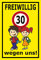 Melis S00040-012-C Autocollant pour panneau de signalisation à bienvenue 30 km/h
