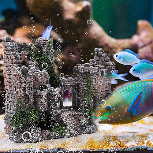 Aquarium-Dekoration Marine Aquarium Ornament Kunstharz Haus Hide Castle Höhle Dekor