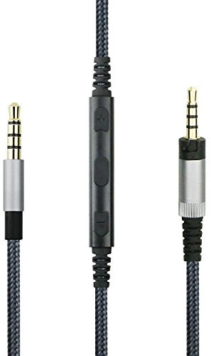 Ersatzkabel kompatibel mit Sennheiser HD4.40, HD 4.40 BT, HD4.50, HD 4.50 BTNC, HD4.30i, HD4.30G Kopfhörer, Fernbedienung und Mikrofon, kompatibel mit iPhone, kompatibel mit iPad