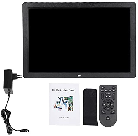 17Zoll 440 * 900HD Digitaler Bilderrahmen Wecker Player Album Fernbedienung (Schwarz)
