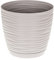 KORAD 3D Sahara Indoor Outdoor Plant Pots with Saucer. Plastic Modern Decorative Planter with Drainage Holes. Available in 7 Sizes and 8 Colours (H 8.5 in (21.5 cm) - D 9 in (23 cm), Light Grey)