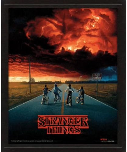 Stranger Things Pyramid International 3D-Linsenraster-Poster, Mehrfarbig, 25,4 x 20,3 cm