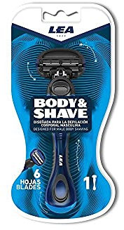 LEA Handmatig scheermesje Body Shave, Schwarz/Blau