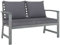 vidaXL Akazienholz Massiv Gartenbank 120cm mit Dunkelgrauen Kissen Gartenmöbel Sitzbank Gartensofa Bank Sofa Parkbank Holzbank Terrasse
