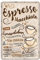 helges-shop Espresso Macchiato Blechschild - Retro Deko Kaffee Espresso Schild - Metallschild zur Dekoration von Küche Kaffeeladen American Cafe Diner Bistro - Anleitung Rezept Zubereitung - 20x30cm