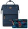 Cabaïa - Adventurer Rucksack Reykjavik Maxi 23L - Wasserabweisend - Laptopfach bis zu 15 Zoll - 2 Vordertaschen - vegan zertifiziert - Rucksack für Reisen und Arbeit, Damen & Herren - Blau