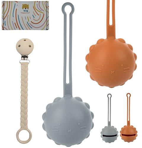 HappyDoo - 2 Schnullerbox - Schnullerbox für Unterwegs - Schnuller Aufbewahrung - Schnuller Box - BPA Free - 2 Schnulleraufbewahrung Box - Schnuller Aufbewahrungsbox - Baby Zubehör