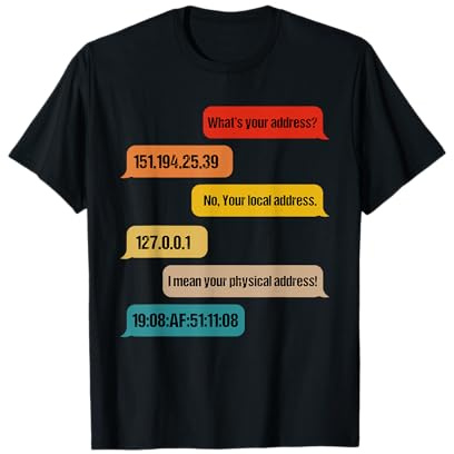 Was ist Ihre Adresse Lustige Networking Computer Nerd IT T-Shirt