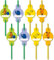8 Papier-Trinkhalme * DIE MAUS * mit Namensaufstecker für Kinderparty und Kindergeburtstag | Die Sendung Strohhalme Straws Party Set
