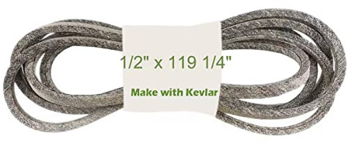 Courroie de tondeuse de 1,27 cm x 299 cm - Courroie de pont d'entraînement à gazon fabriquée en Kevlar compatible avec John Deere 42 Z225 Z235 EzTrak Zero-Turn Tondeuse M154294