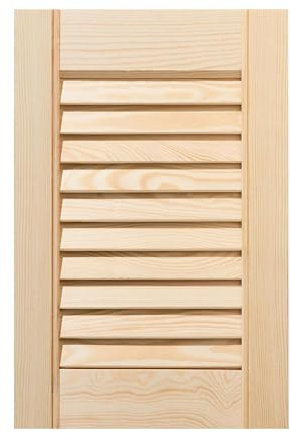 ben+camilla.com offene Lamellentür | 39,5 x 29,4 cm Natur | Hochwertige Massivholz Lamellentüren | Für Schrank- und Möbelbau | Kiefernholz unbehandelt