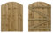 Featheredge Arch top, Wooden Garden and Side Gates (v3)(H-900, W-1150, Natural (Light Green) Finish)