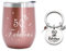 Edelstahl Kaffeebecher mit Gravur, 50. Geburtstag Geschenk für Frauen, 50&Fabulous Thermobecher, Inspirierend Geschenk für Frauen, Freundin, 350ml Roségold Kaffeetasse mit Schlüsselanhänger