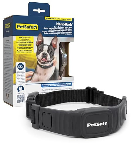 PetSafe Collier Anti-aboiement NanoBark Ultra-Compact et Rechargeable pour Les Chiens de Petite et Moyenne Taille, étanche et Robuste - Résultats Visibles en Seulement 2 semaines