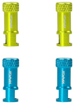 BESNIN Ventilkappen mit Ventilkernentfernungsfunktion mehrfarbige Französisch Ventilkappen Fahrrad Staubschutzkappen, Presta Ventil Kappen aus Aluminiumlegierung 4pcs OR 8pcs (Blau und Grün 4 Stück)