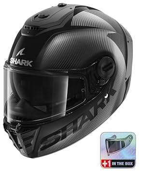 SHARK, Casco Moto Integrale SPARTAN RS CARBON SKIN DAD, XS (+ Visiera fumè aggiuntiva)