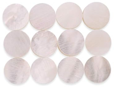 12 Stück 6mm Weiße Perlmutt Inlay Punkte für Gitarre Ukulele Bass Mandoline Banjo Griffbrett Dekor Marker