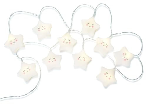 ValueLights | Set of 10 Battery Powered Star Fairy String Lights, Decoration Fairy Lights, String Lights for Kids Bedroom | Wall Lights & Home Improvements Essential