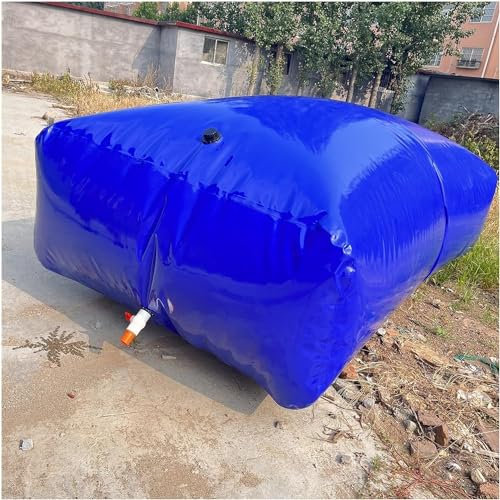 AviiSo Wasserkanister Wasserspeicherblase mit großer Kapazität, Tragbarer Notfall-Wassertank-Wasserbeutel für Wohnmobile/Bewässerung/Camping (Color : Blue, Size : 8000L/2113gallon/4x2x1 M)