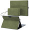 HYZUO Housse Coque pour Surface Pro 11 2024, Surface Pro 10 2024, Surface Pro 9 2022, Folio Stand avec Porte Stylet, Vue d'angle Multiples, Compatible avec Le Clavier Type Cover, Vert Olive