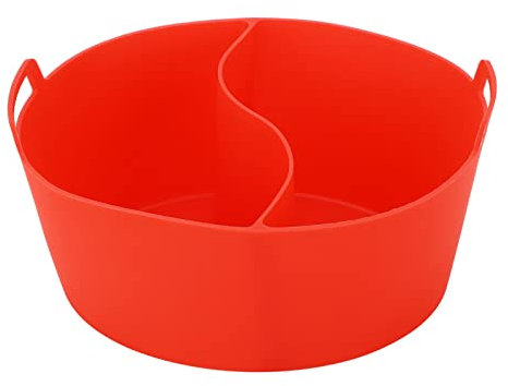 Gigicial Slow Cooker Liner, Silicone Slow Cooker Liner, Food Grade Silicone Reusable Slow Cooker Liner, Heat Resistant Pot Divider Liner, Kitchen Accessories (Red)