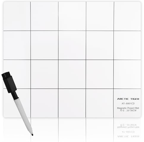 FSWWSF Magnetische Arbeitsmatte Magnetmatte Magnetic Project Mat Mit Stift Zum Sortieren von Bohrern Schrauben und Ersatzteilen usw