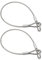 OTOTEC 2 cables de alambre de acero inoxidable con extremos de doble bucle, longitud de 50 cm, diámetro de 5 mm, resistencia a la rotura 1836N, carga normal, 187 kg, cuerda de seguridad para viajes al