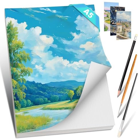 Romon Aquarellpapier, 30 Blatt Aquarell Papier 300g, Aquarellblock Malpapier Watercolor Paper Wasserfarben Zeichenpapier Gouache Papier DIY Geschenk Postkarten für Studenten Lehrer Künstler