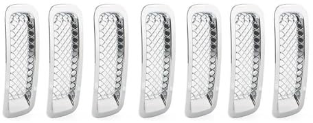 Central Grille For Jeep For Patriot 2011 2012 2013 2014 2015 2016 2017 7Pcs Glossy Black/Chrome Car Front Radiator Mesh Grille Grill Cover Gloss Grille(Short Wire)