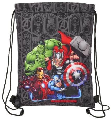 AVENGERS VENDETTA - Mochila Saco Plano Junior, Mochila, Ideal para Niños de Diferentes Edades, Cómoda y Versátil, Calidad y Resistencia, 26x34 cm