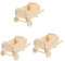 Vaguelly 3pcs Simulated Assembled Mini Trolley Model DIY Assembly Model (Trolley) 1pc Wheel Decorate Vacuum Wagon Bus Miniature Stroller Flyer Car Doll Small Farm Wood