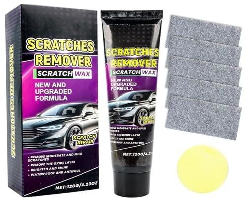 2025 Neu Auto Kratzer Reparaturpaste Kit,Nano Tuch Auto Kratzer Entferner,120g Autolack Reparatur Polieren Paste,Polierwachs mit Nano Tuch und Schwammball, Autos Kratzer Reparatur Kit für Fahrzeuge
