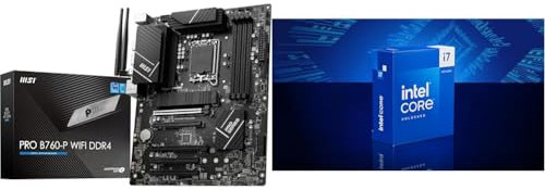 MSI PRO B760-P WiFi DDR4 Mainboard + Intel® Core™ i7-14700K Desktop Processor 20 cores
