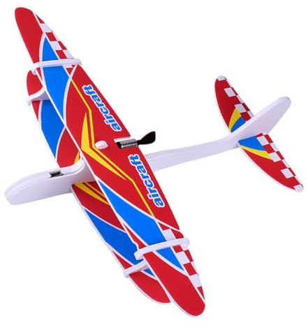 Toyvian Elektrisches Schaumstoff-Flugzeugspielzeug Für Kinder 11.4X11X2 Zoll Leichtes Wurf-Flieger Modell Fördert Motorik Und Eltern-Kind-Spiele