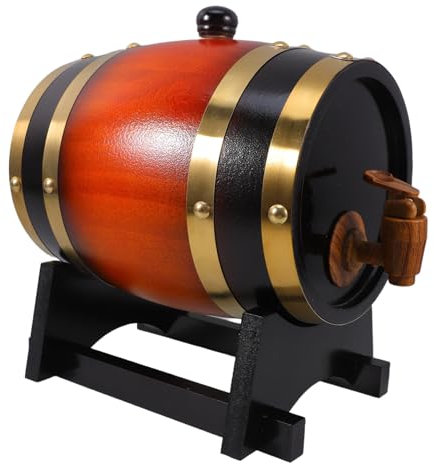 MAGICLULU Barril De Cerveza De Madera Decoración para Casa Almacenamiento Duradero