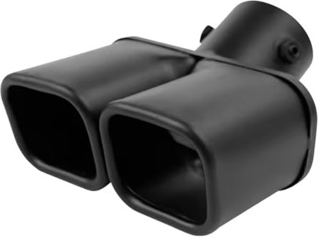 Kdouehg Doppel-Abgasendrohr-Auspuffblende Auto Auspuff Doppelrohr Auspuff Edelstahl Schwarz Auspuffblenden