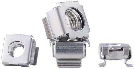 Tuercas enjauladas, Tuerca flotante, 1 tuerca de jaula flotante con clip cuadrado de acero inoxidable for montaje en rack de gabinete de servidor.(M8)