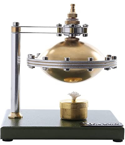 GUHPZA All-Metal Flying Saucer Steam Engine Model Spin Suspension Hot Air Stirling Engine Motor Kits Physical Experiment Toy