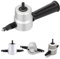 Sheet Metal Cutter Drill Attachment, Double-Head Flexible Sheet Metal Nibbler for DrillSheet Cutter Drill Attachment