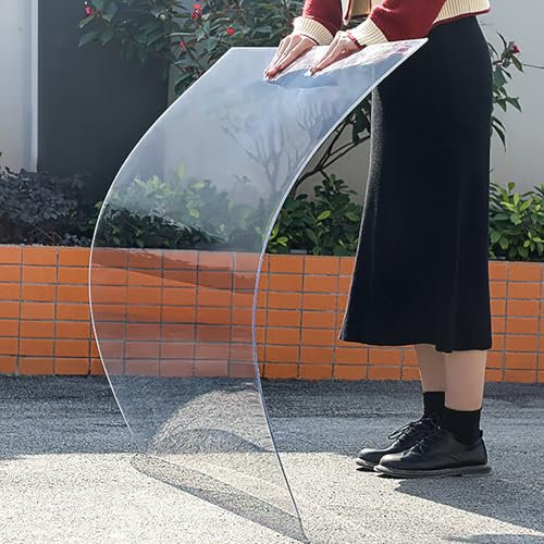 Plaque de Serre en Polycarbonate Transparent - Plaque de toiture Durable 1.2mm PC,Porte D'entrée Auven,Anti-UV,pour Toits,Garage,Marquise,Serre et Enclos- Facile à Coupe