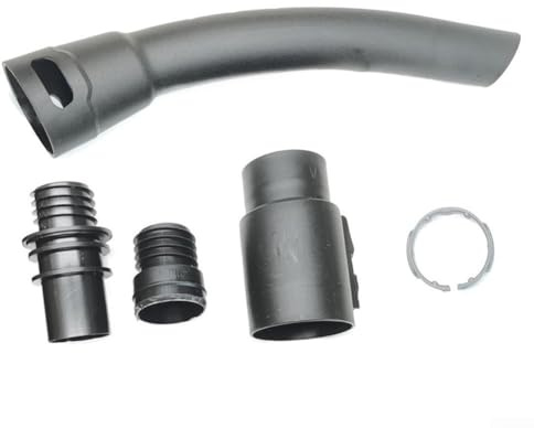 Lot de 4 raccords de tuyau d'aspiration pour aspirateur Karcher WD1 WD2 WD3 WD4 WD5 WD6 Poignée ergonomique antidérapante Diamètre de 35 mm Connexion ajustée Couleur noire Mise à niveau pour un